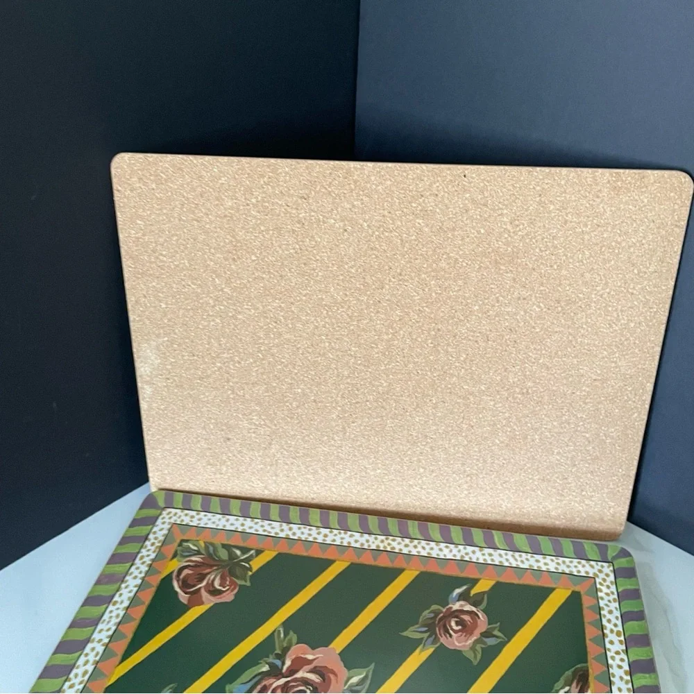 SET of 4 Torquay Rose Placemats by Mackenzie Childs